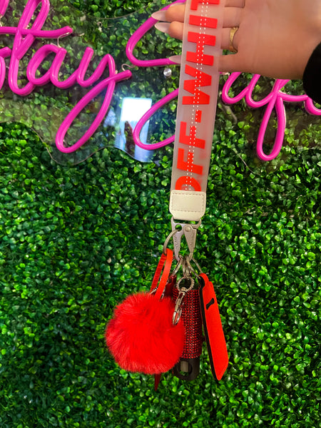 Red OFFWHITE safety lanyard