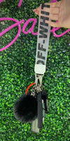 Black OFF-WHITE safety keychain